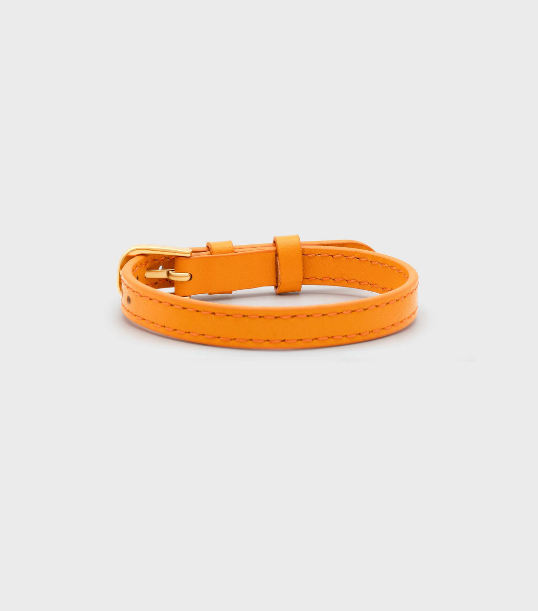 Orange Leather Bracelet