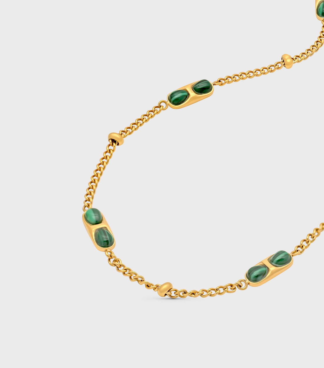 Semis Necklace in Malachite