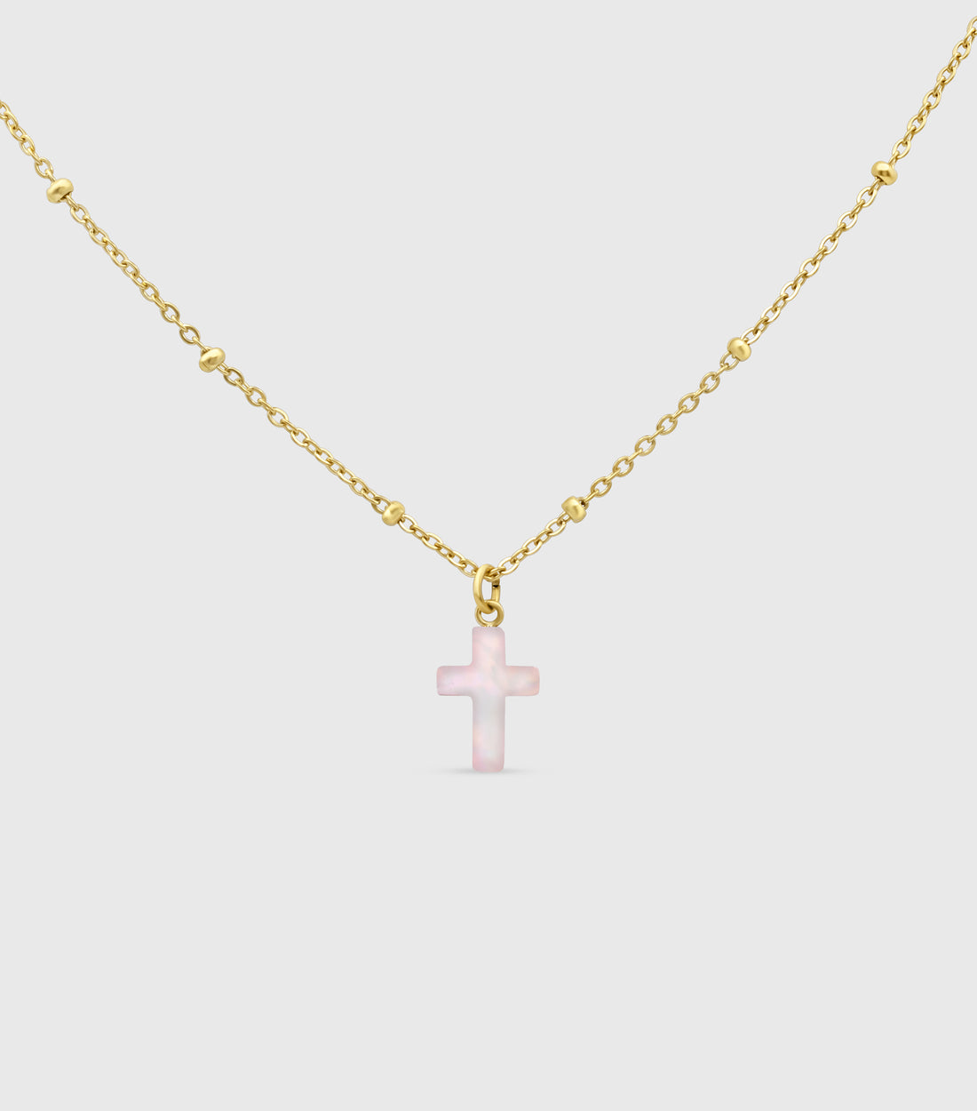 Cross Ball Chain Necklace