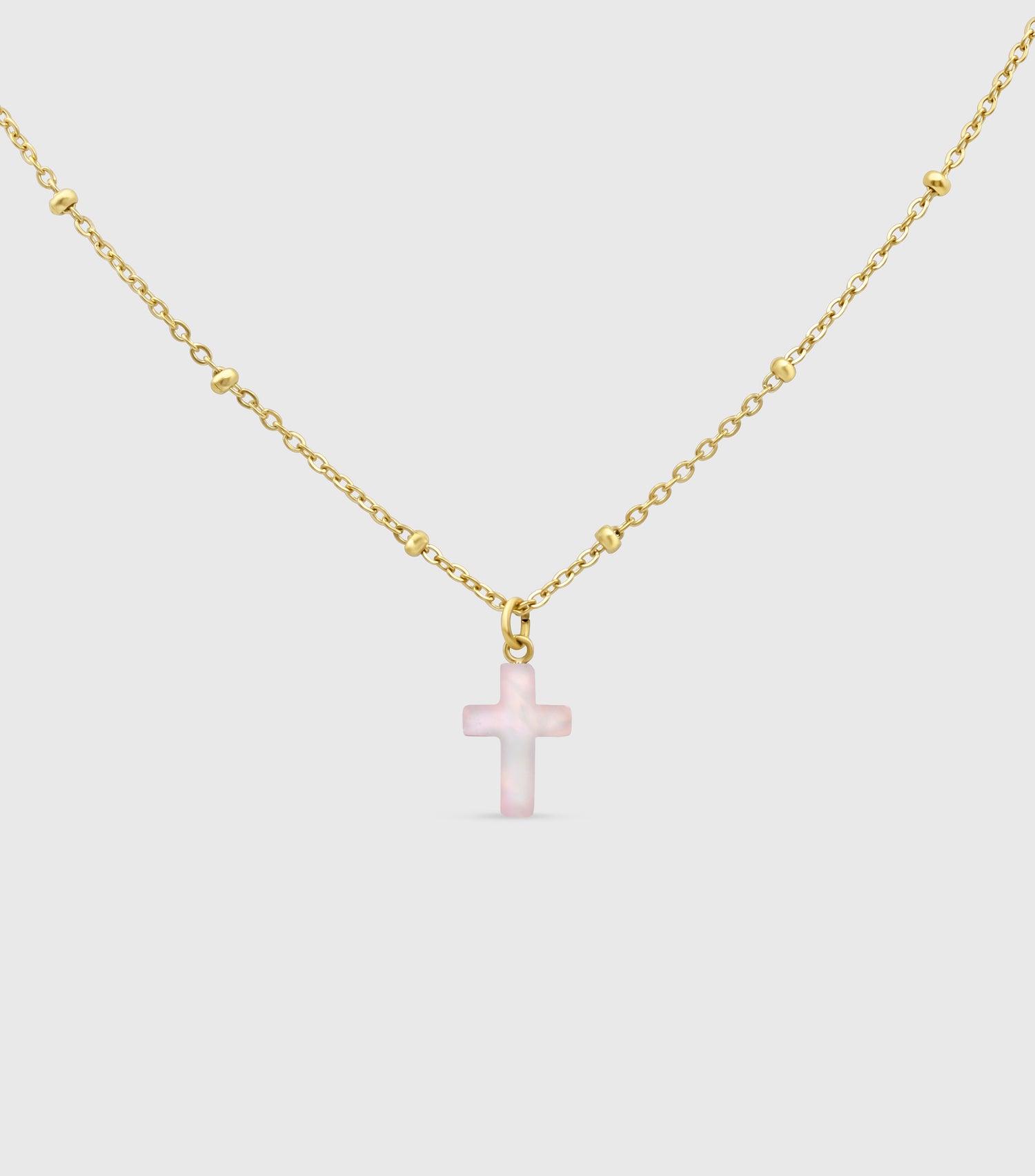 Cross Ball Chain Necklace