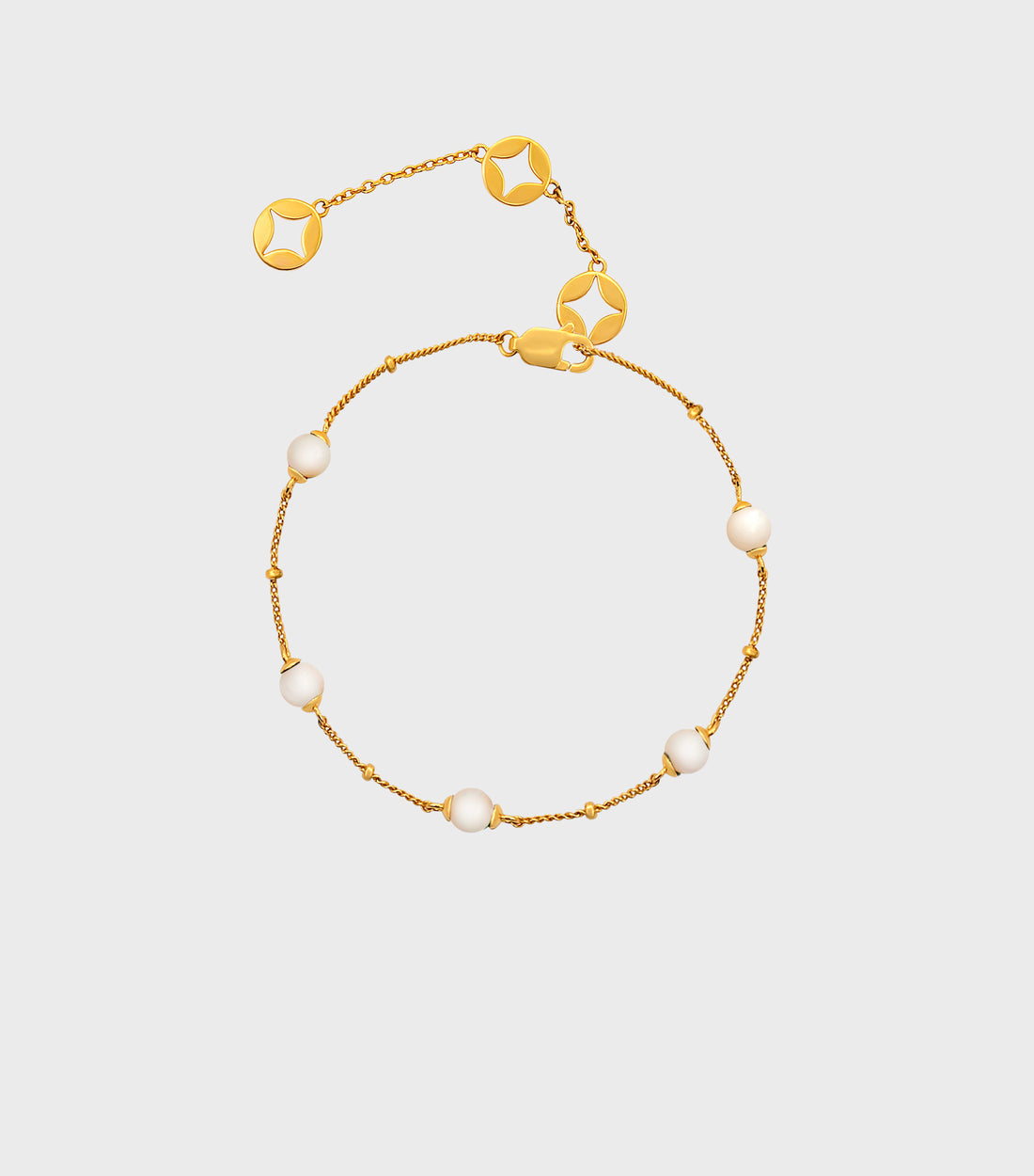 Ball Chain Bracelet in Mother of Pearl