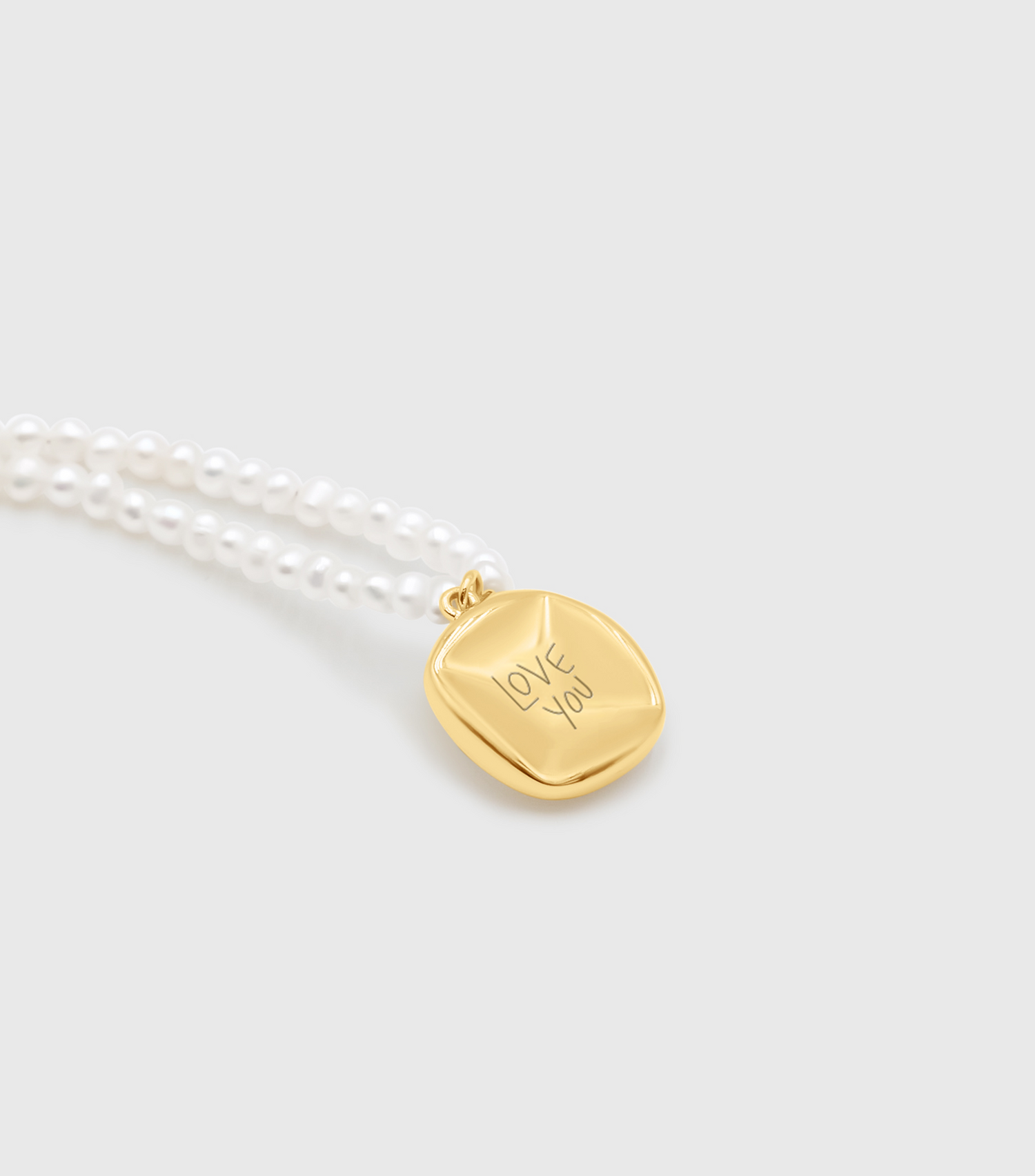 Celestial Demi-Fine Pearl Pendant Necklace with Script or Engraving