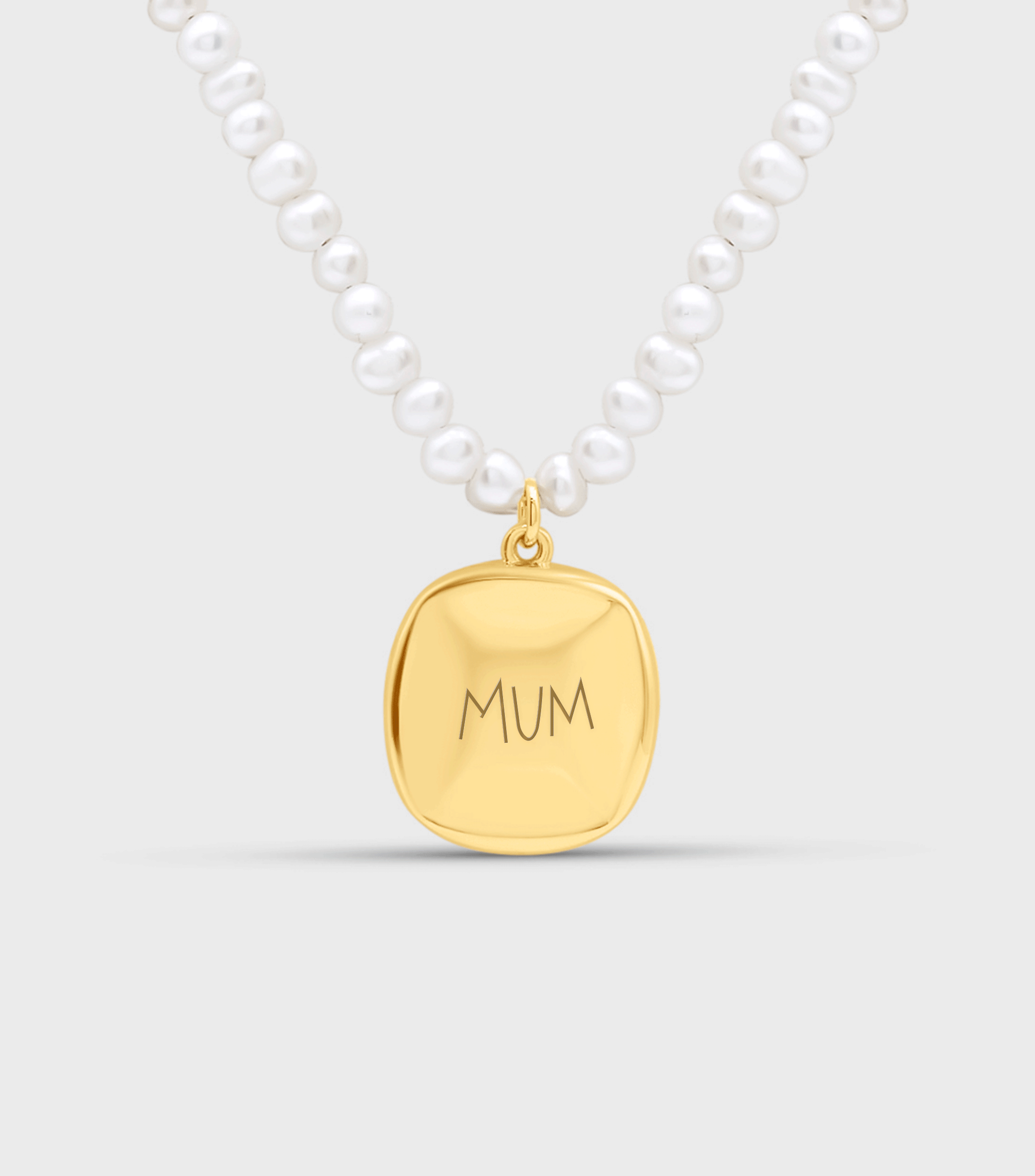 Celestial Demi-Fine Pearl Pendant Necklace with Script or Engraving