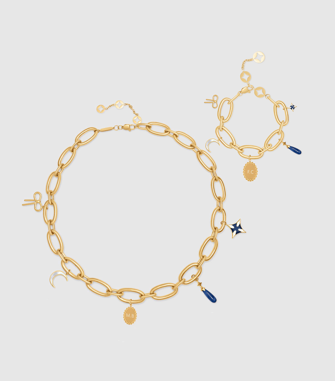 Grace Charm Necklace and Bracelet Giftset