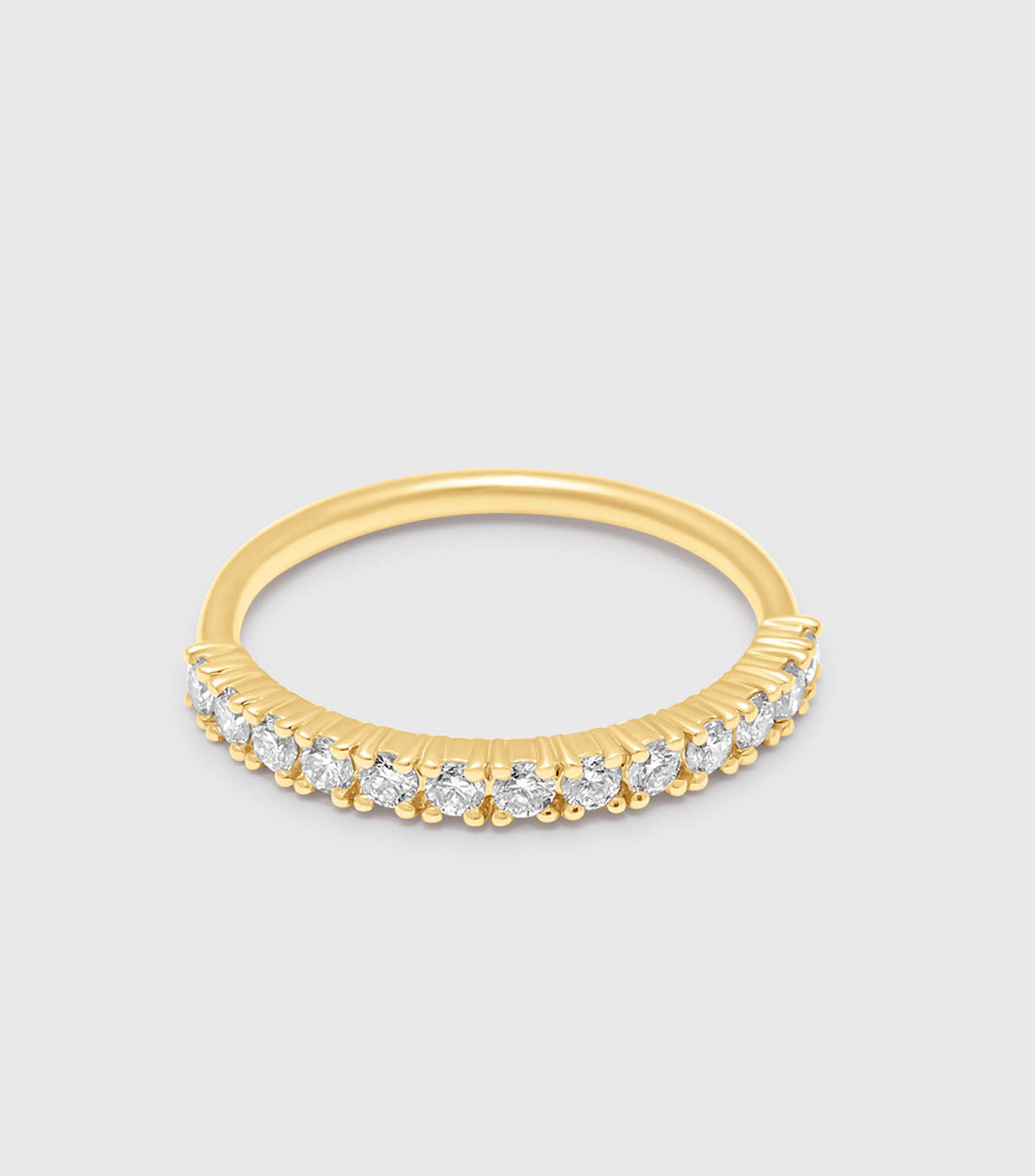 9K Gold Half-Infinity Diamond Ring