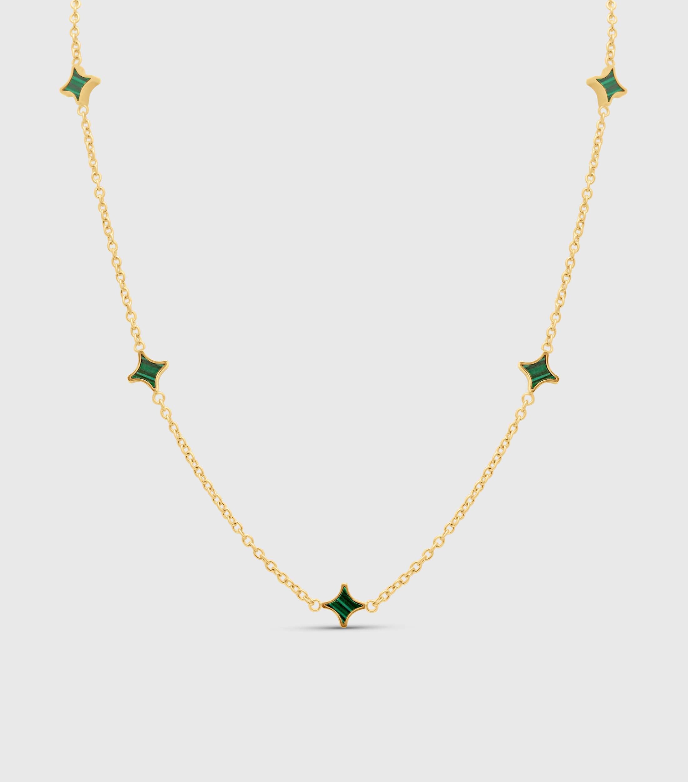 Se-Luna Star Necklace in Malachite