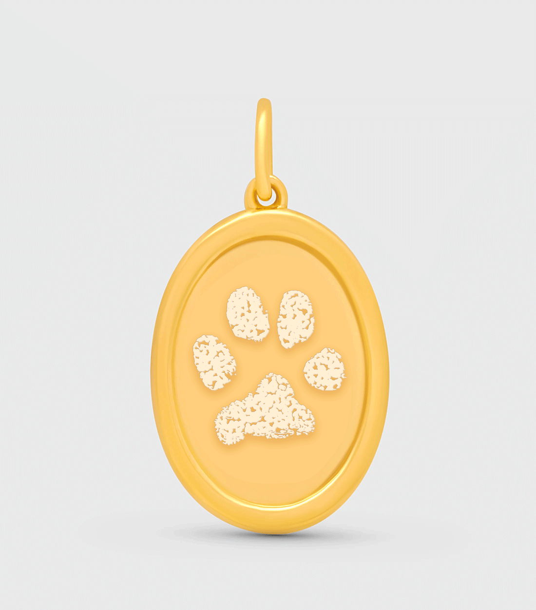 18k Solid Gold Fine Pet Print Celestial Pendant