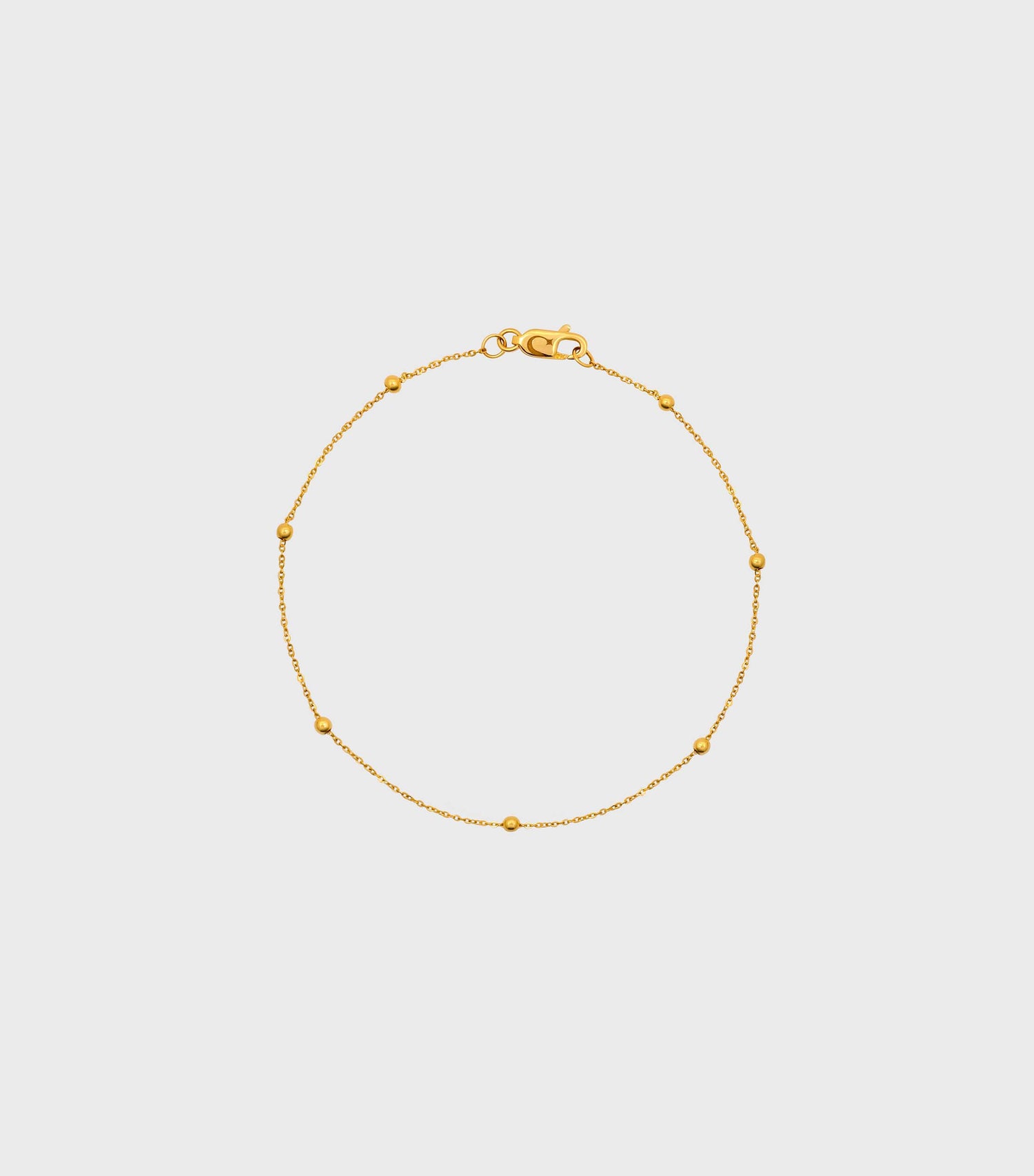 18k Solid Gold Fine Ball Chain Bracelet