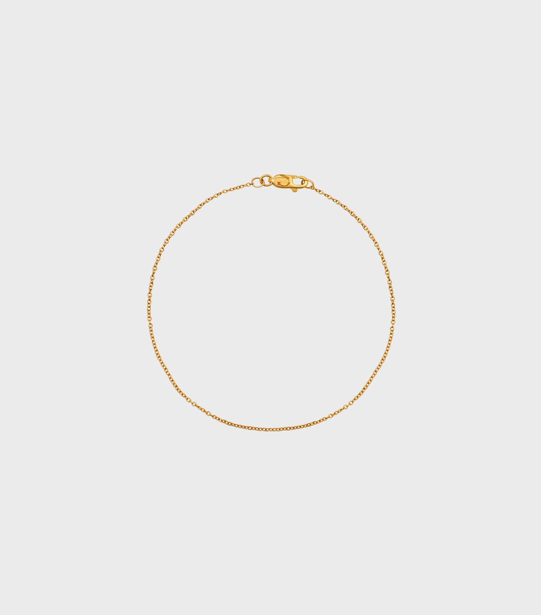 18k Solid Gold Fine Cable Chain Bracelet