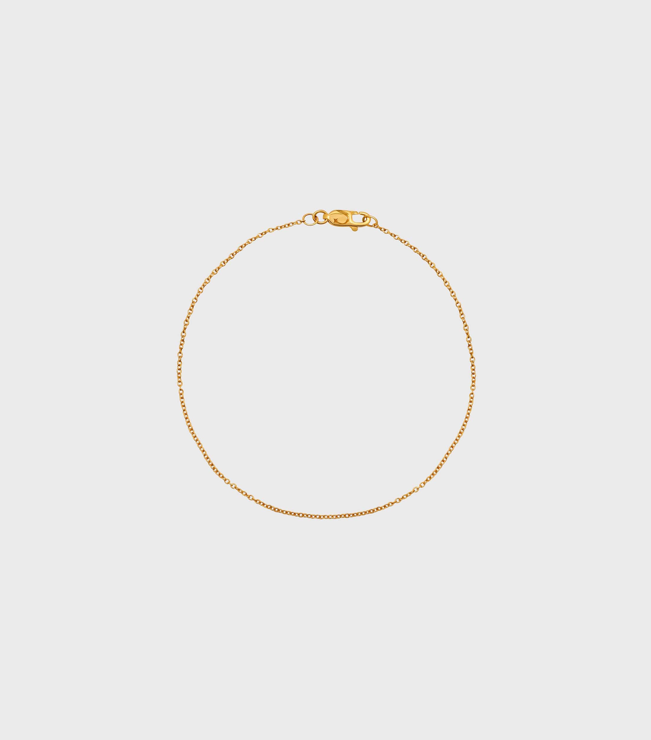 18k Solid Gold Fine Cable Chain Bracelet