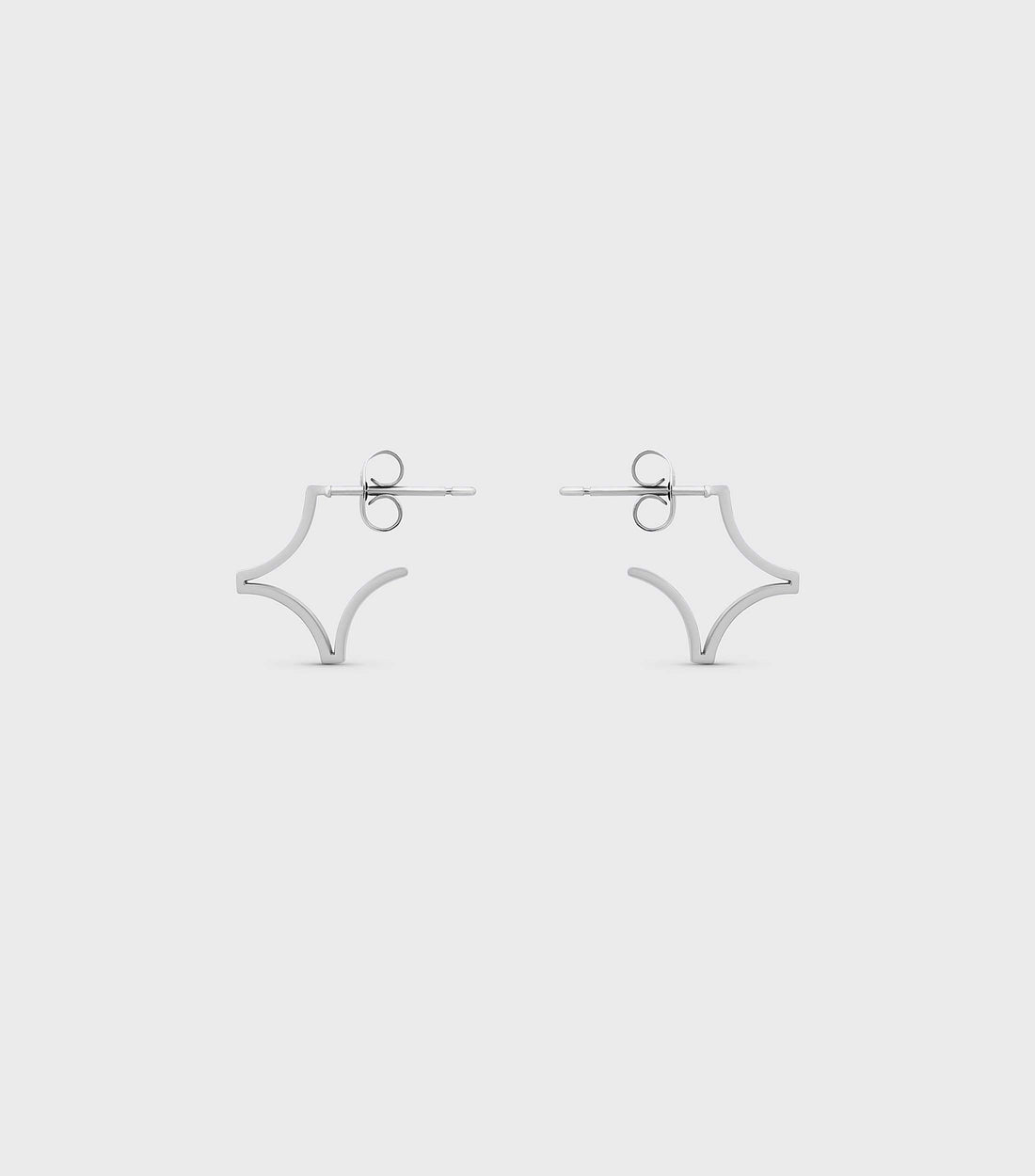 Se-Luna Star Hoop Earring in Silver