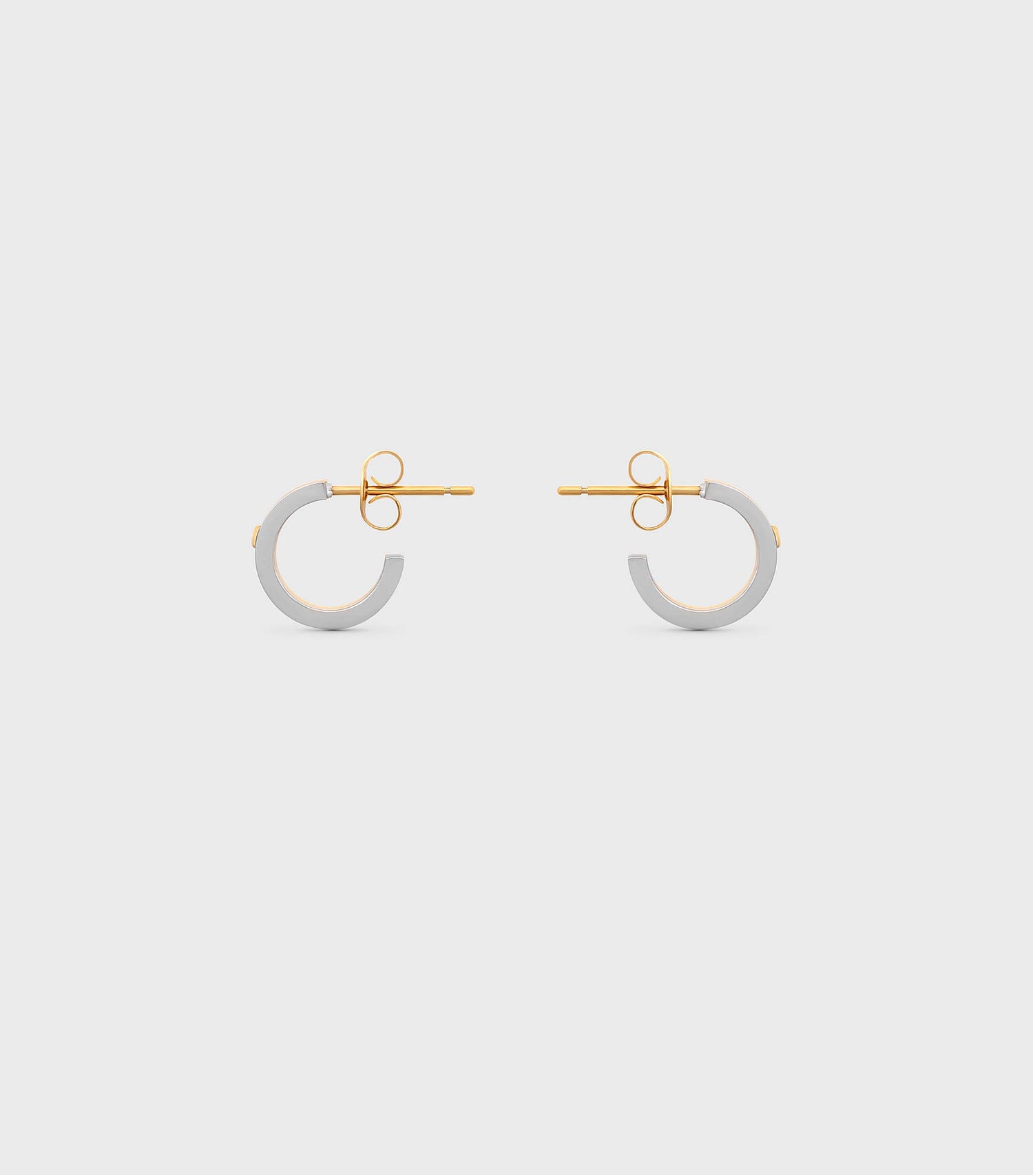 Two Tone Petite Hoops