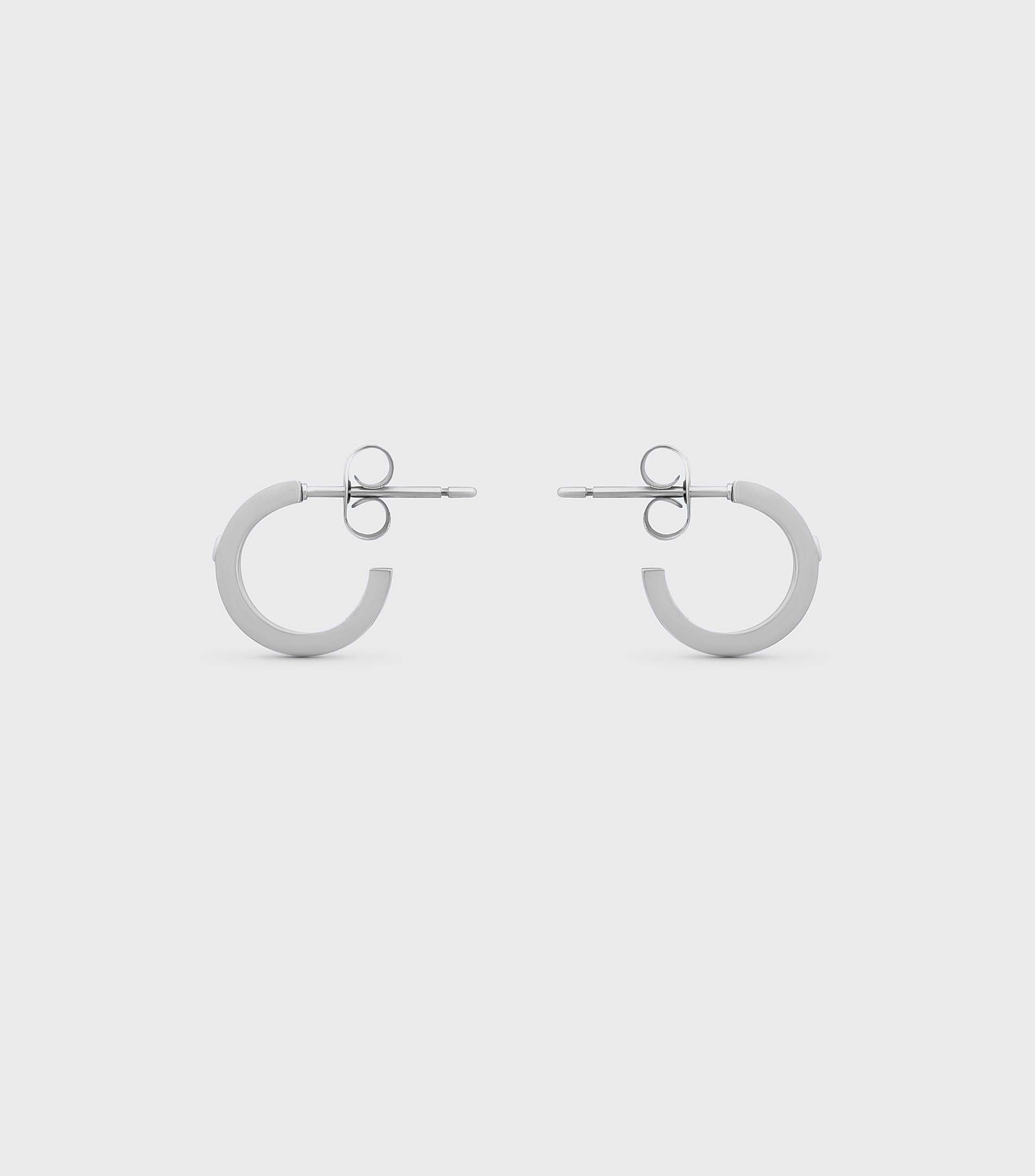 Silver Petite Hoops