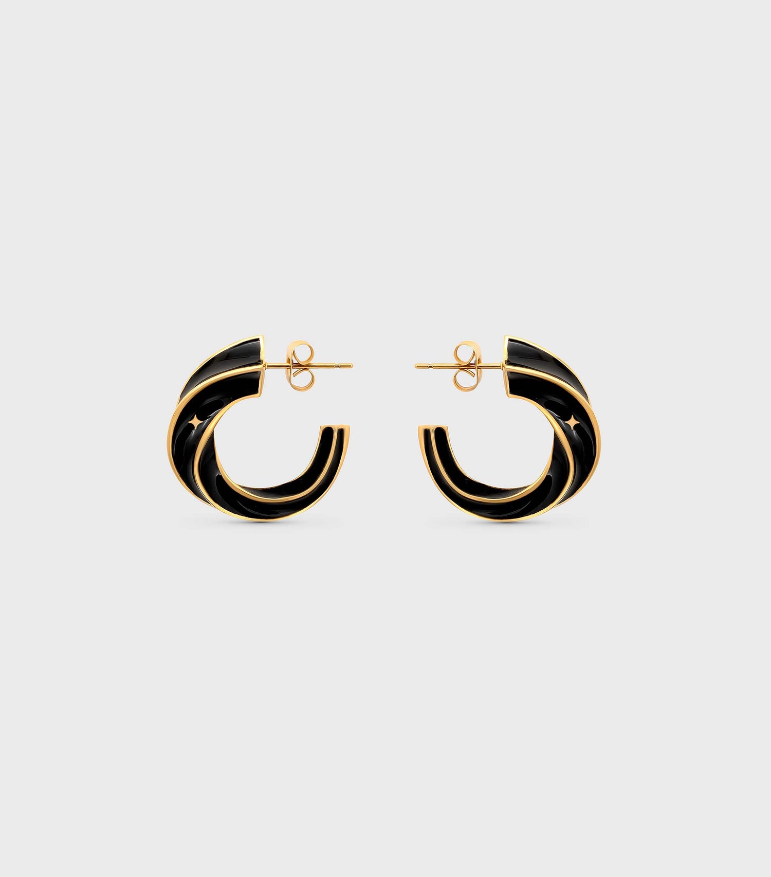 Midnight Hoop Earrings