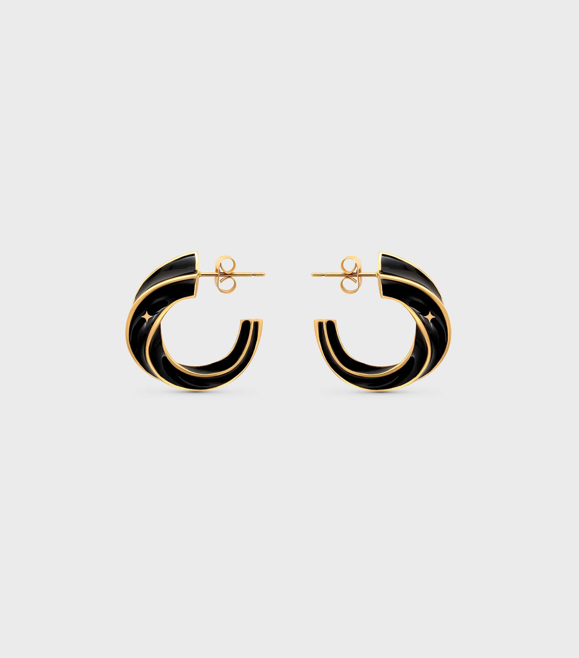 Midnight Hoop Earrings