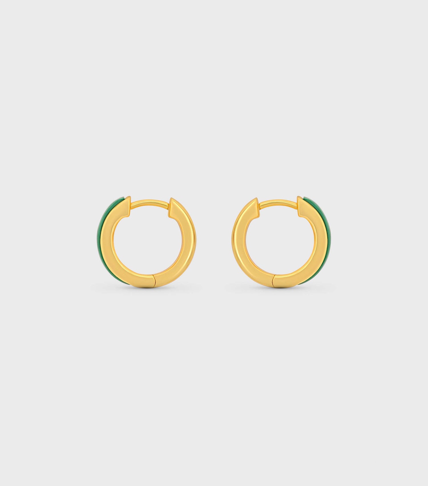 Malachite Hoop Earrings