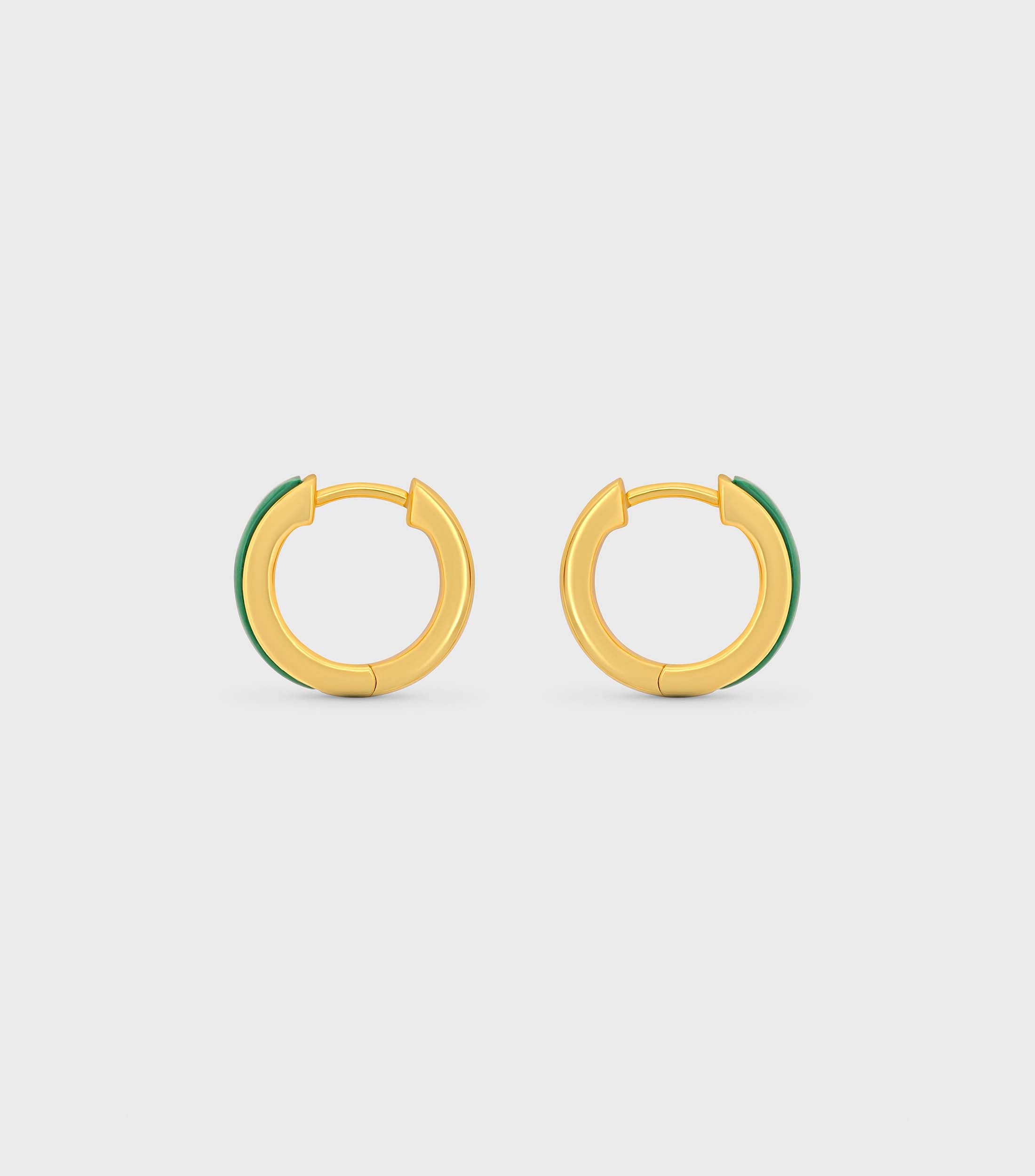 Malachite Hoop Earrings