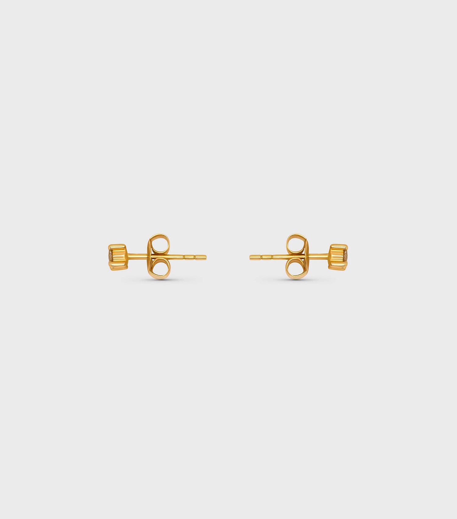 18k Solid Gold Fine Diamond Earrings