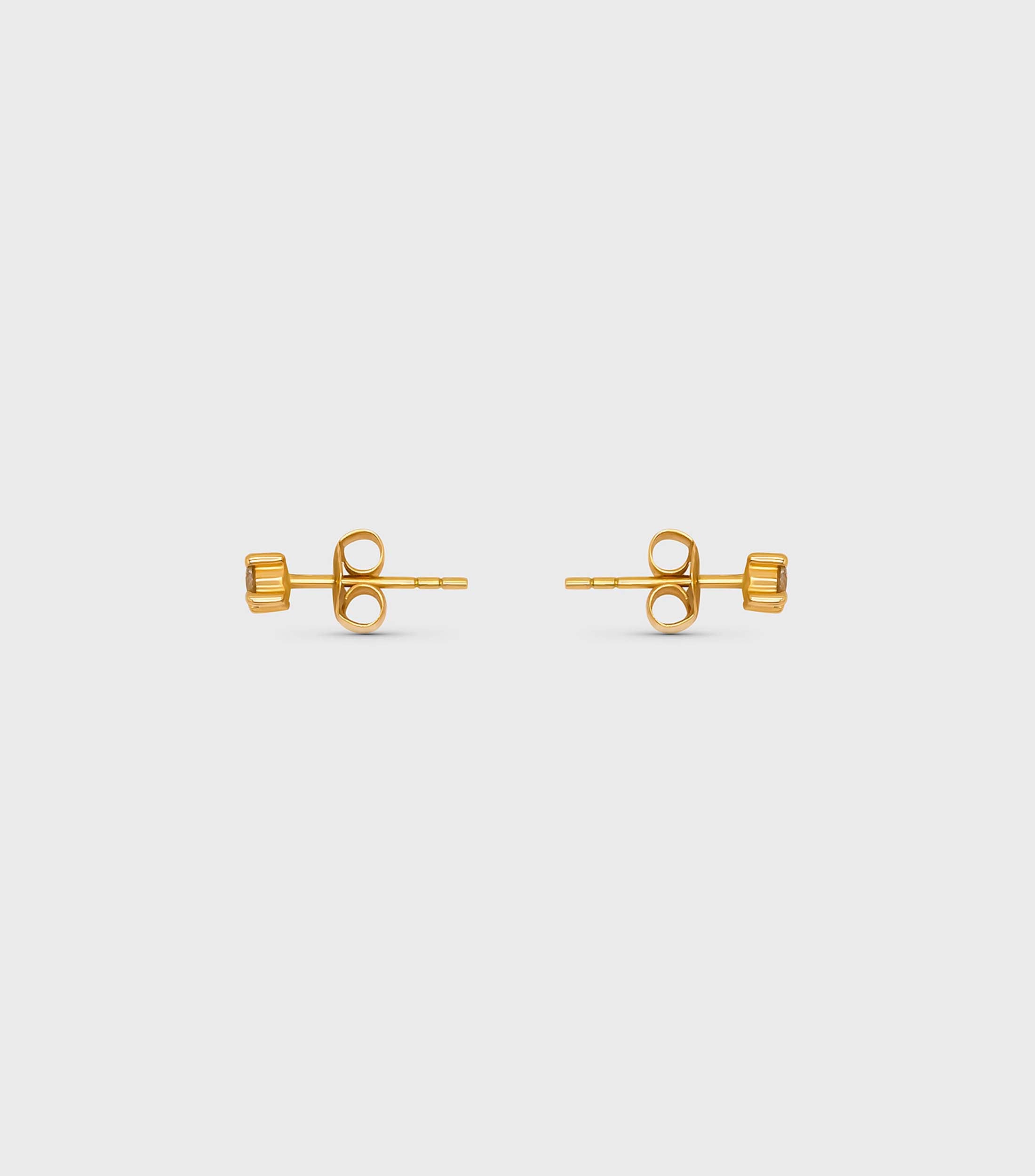 18k Solid Gold Fine Diamond Earrings