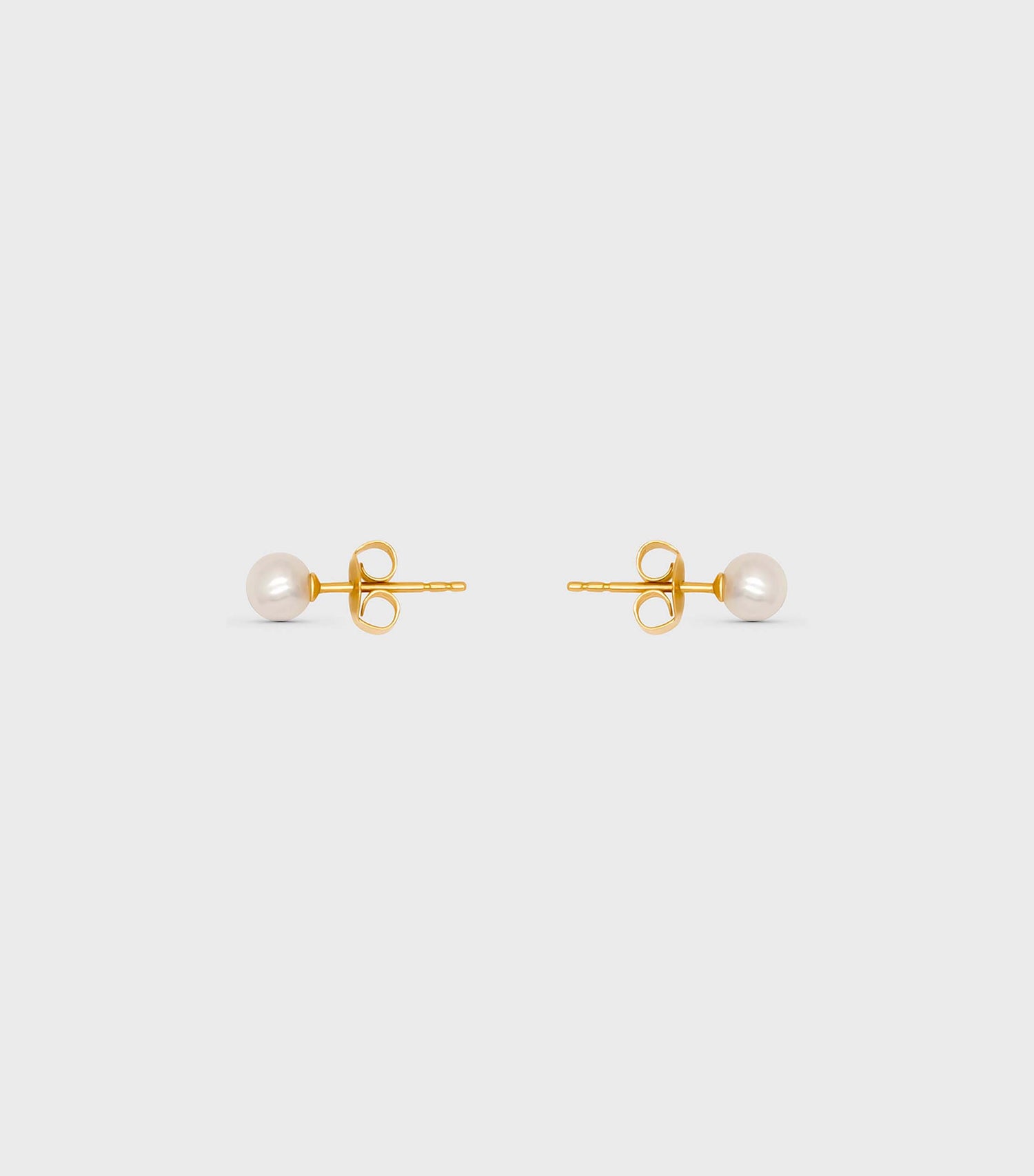 18k Solid Gold Fine Classic Pearl Earrings