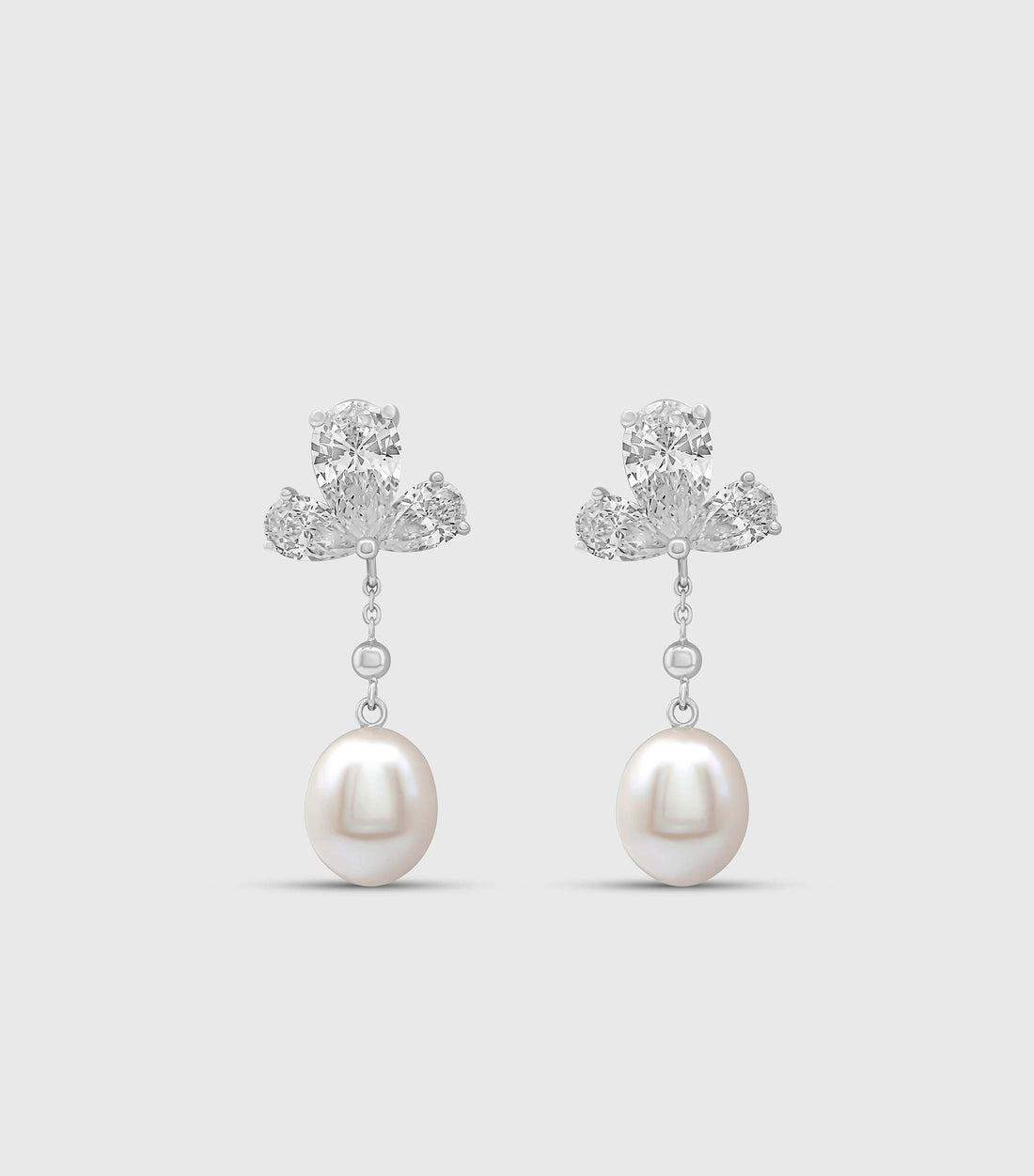 Pear-Cut Trio Pearl Drop