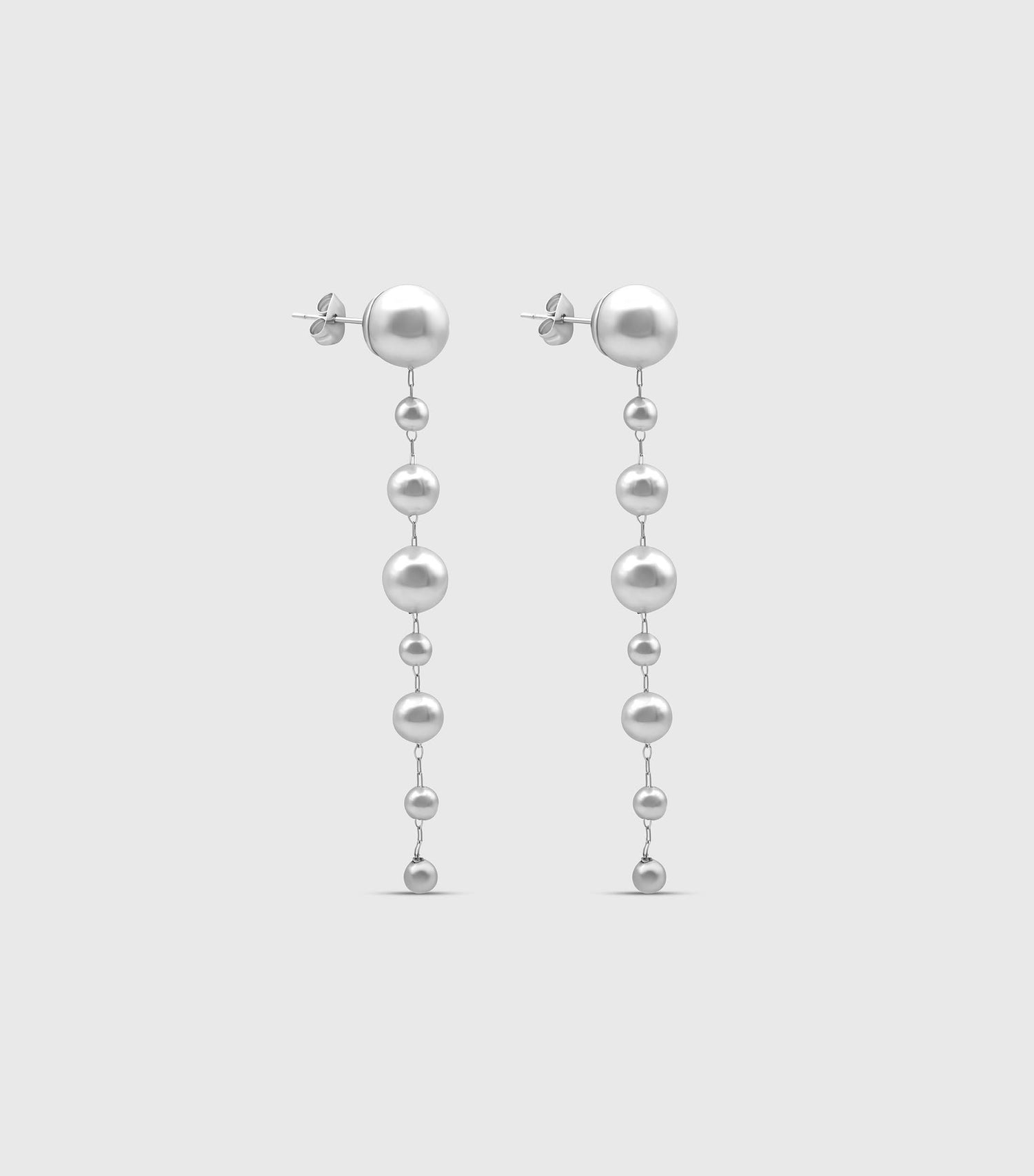 Gradient Pearl Chandelier Studs