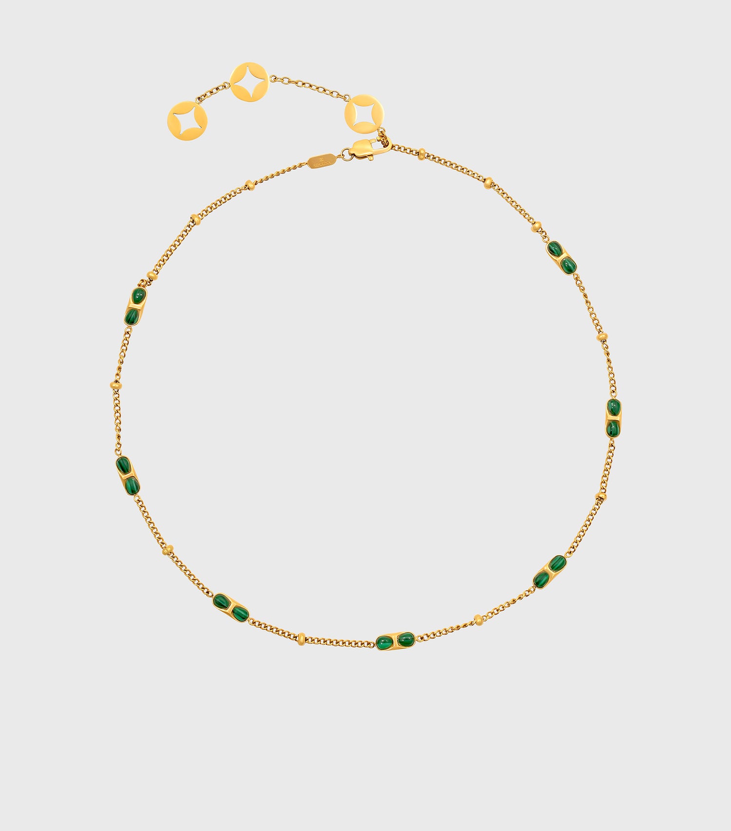 Semis Necklace in Malachite