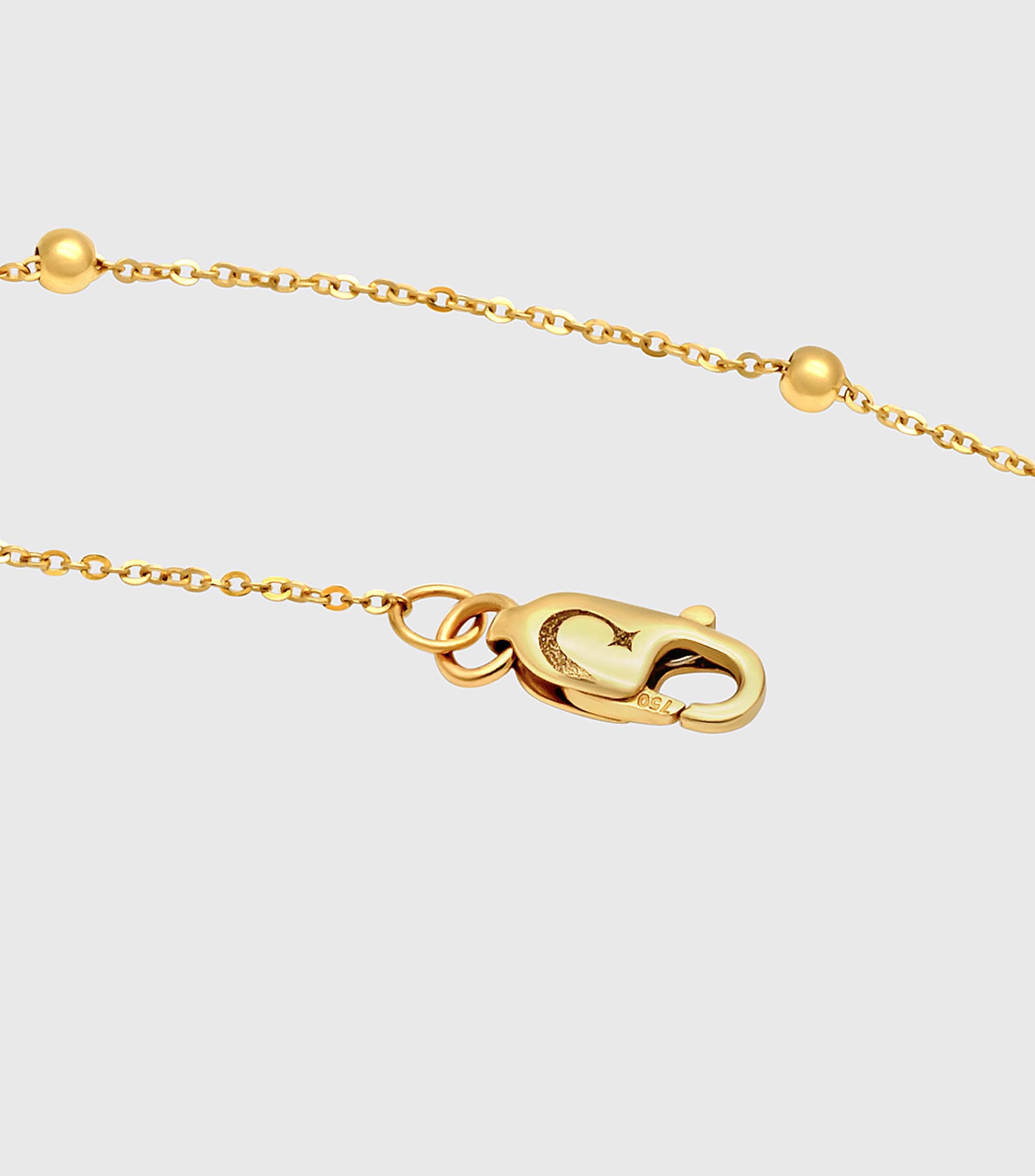 18k Solid Gold Fine Ball Chain Necklace