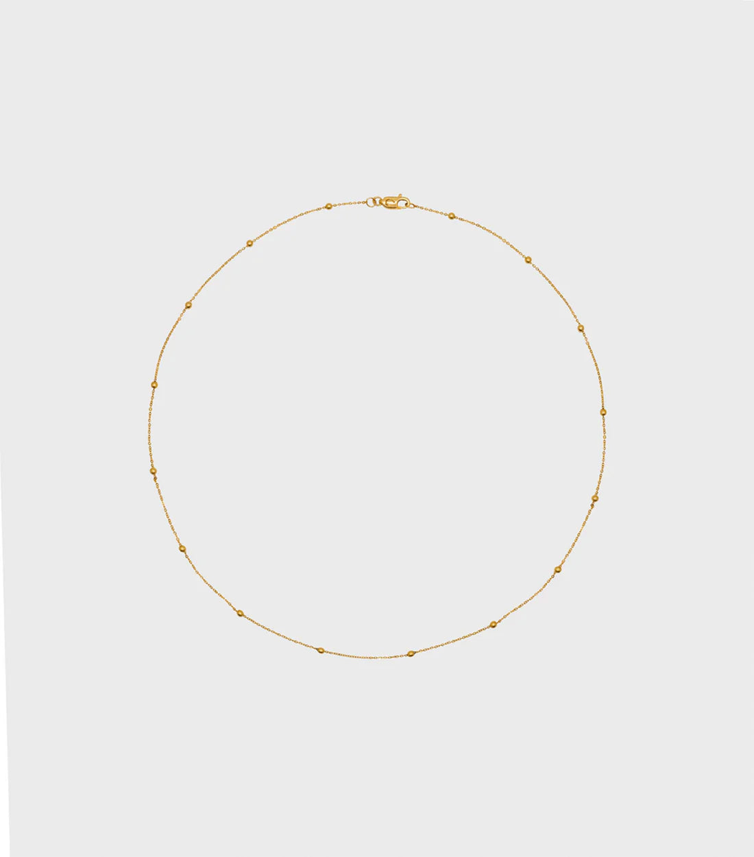 18k Solid Gold Fine Ball Chain Necklace