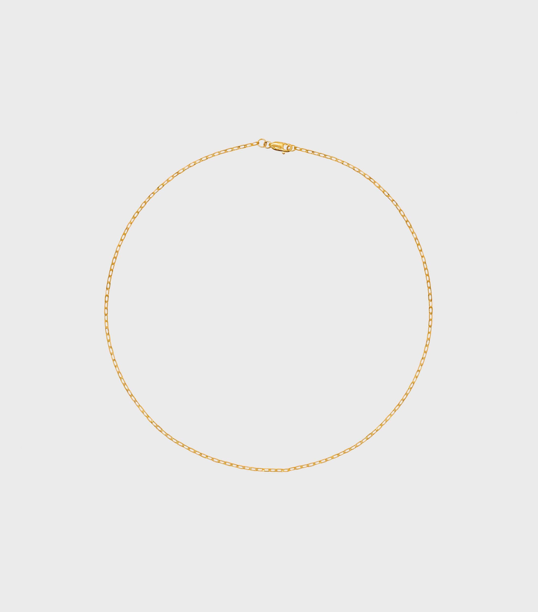 18k Solid Gold Fine Link Chain Necklace