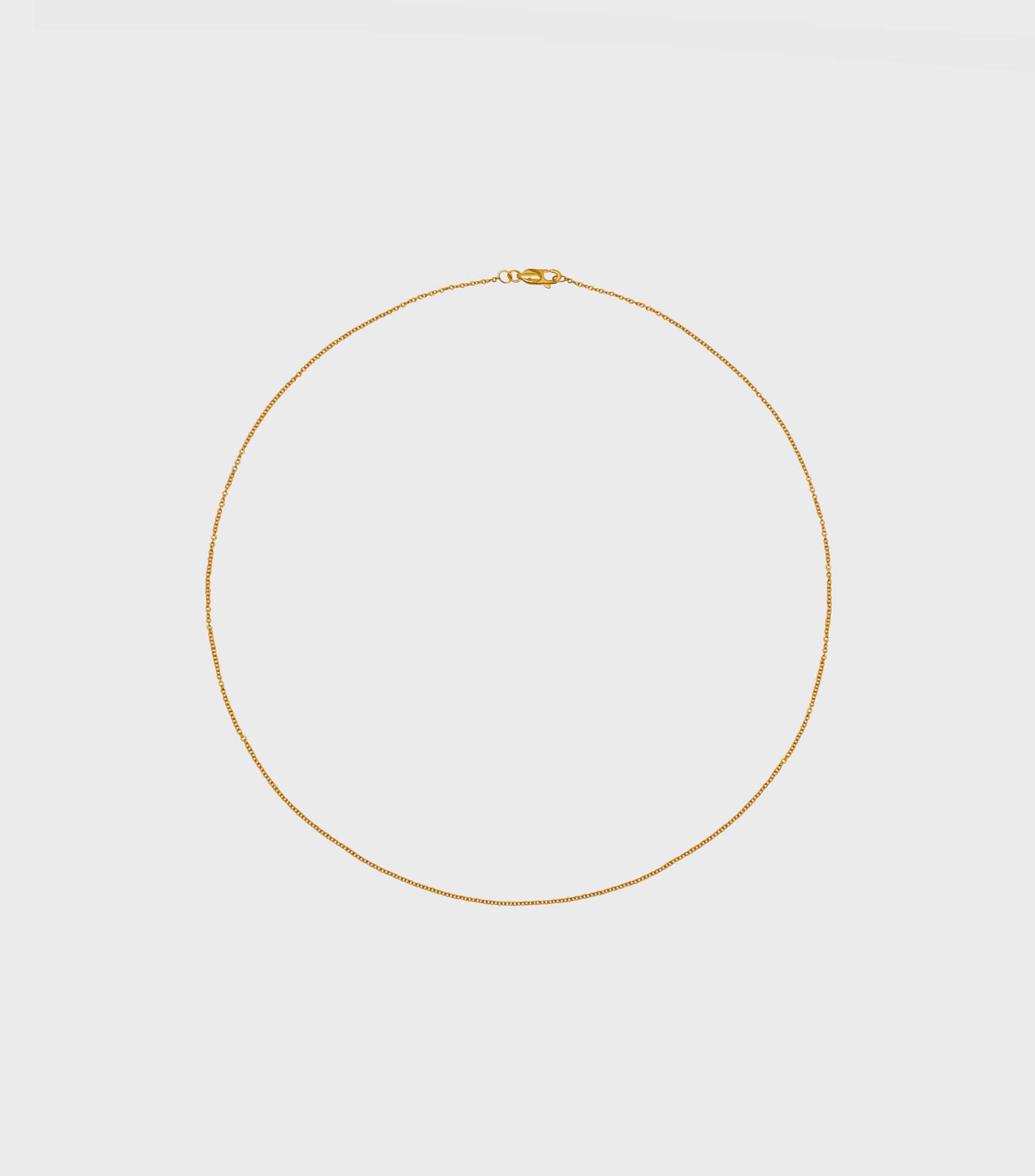 18k Solid Gold Fine Cable Chain Necklace