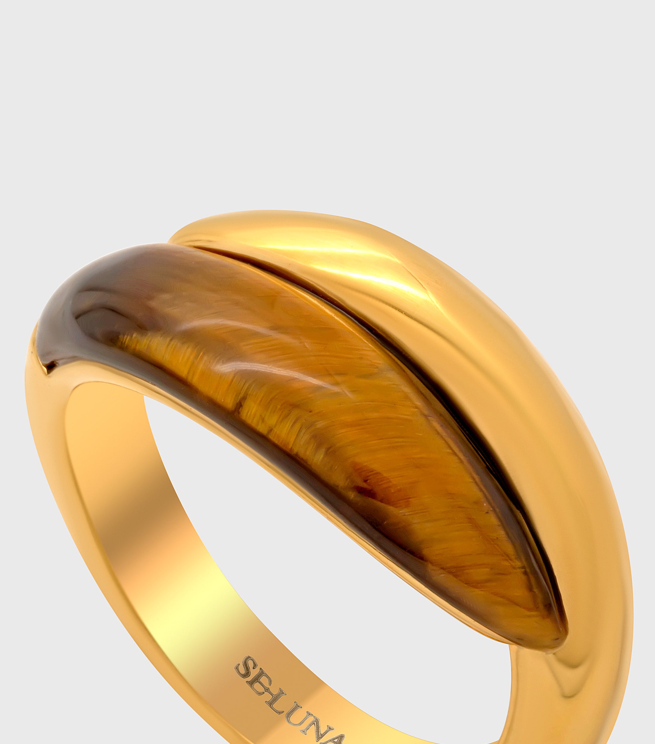 Tiger Eye Entwined Ring