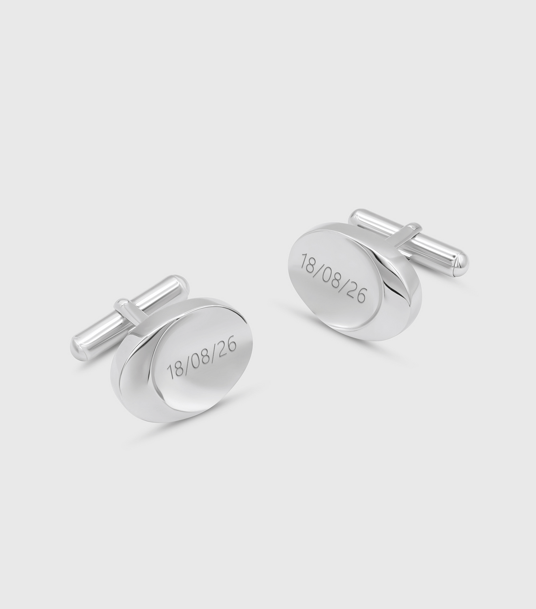 Script &amp; Engraving Sterling Silver Cufflinks