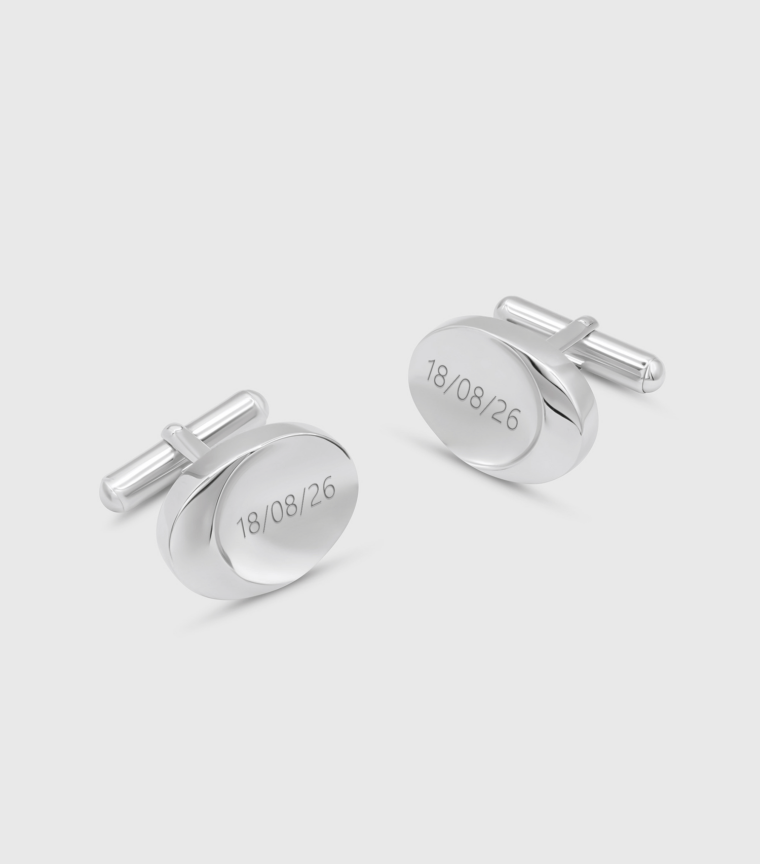Script &amp; Engraving Sterling Silver Cufflinks