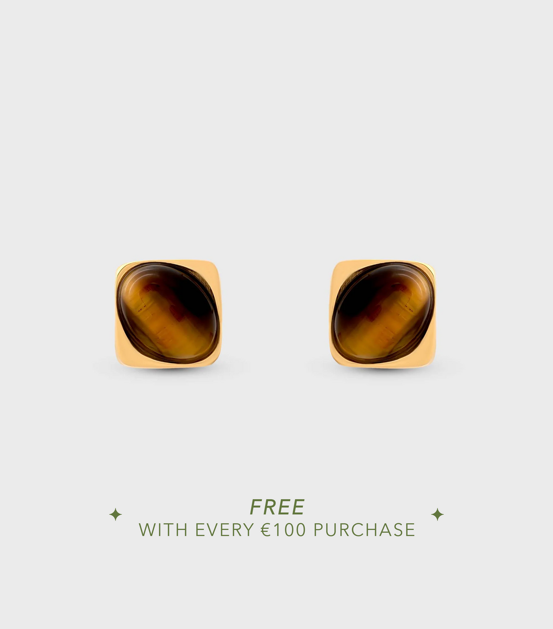 Tiger Eye Stone Studs