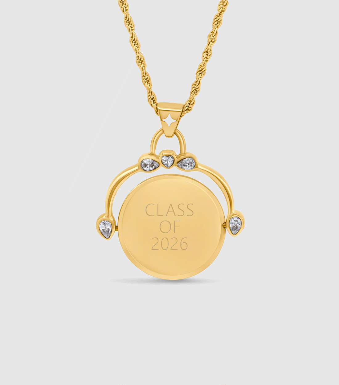 Twist Pendant Engraving Necklace