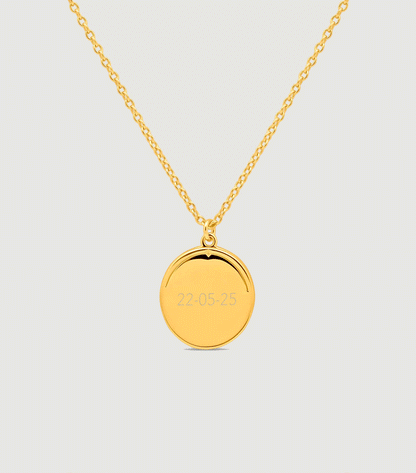 Blessed Engraving Oval Locket in Vermeil