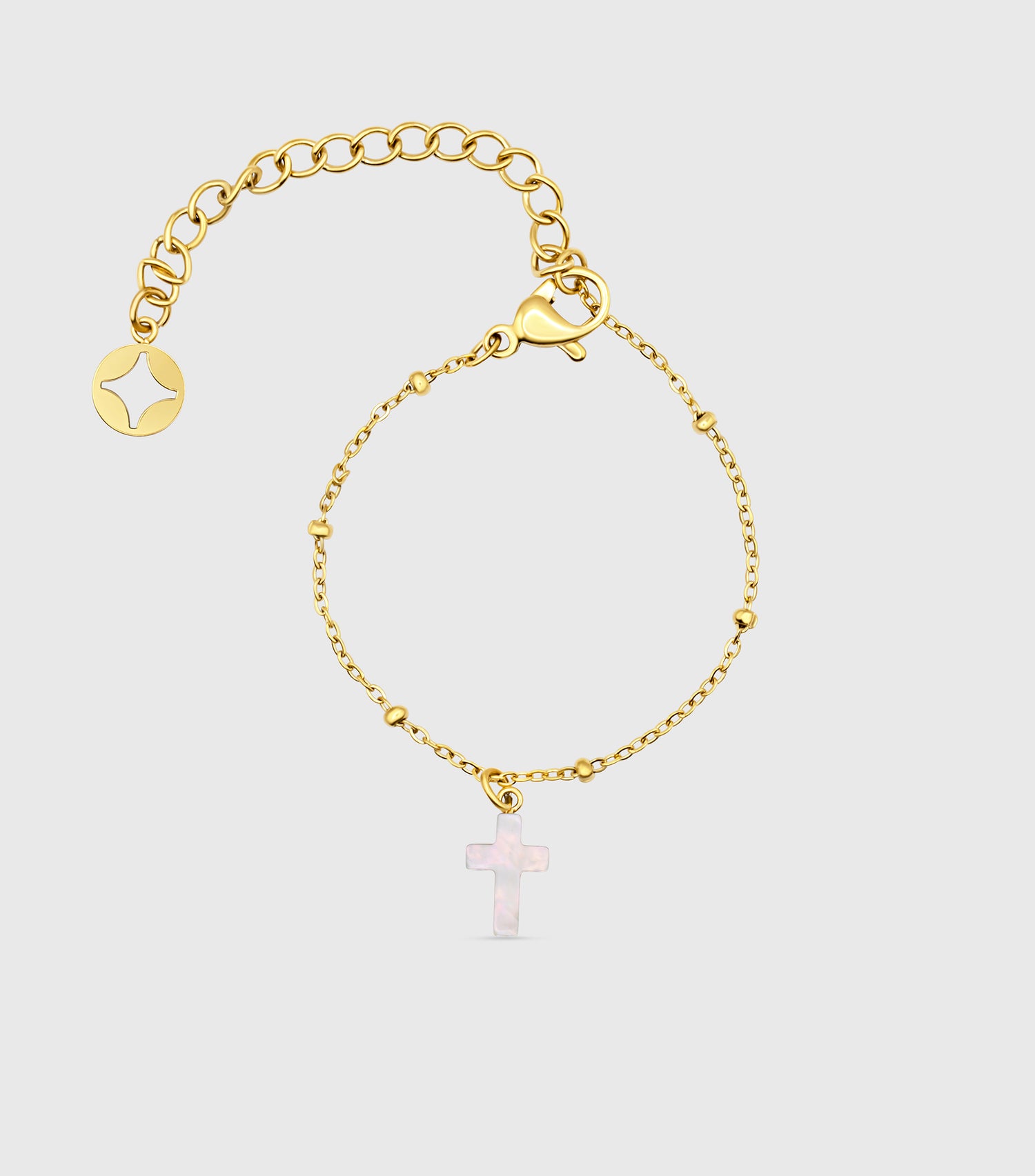 Cross Ball Chain Bracelet